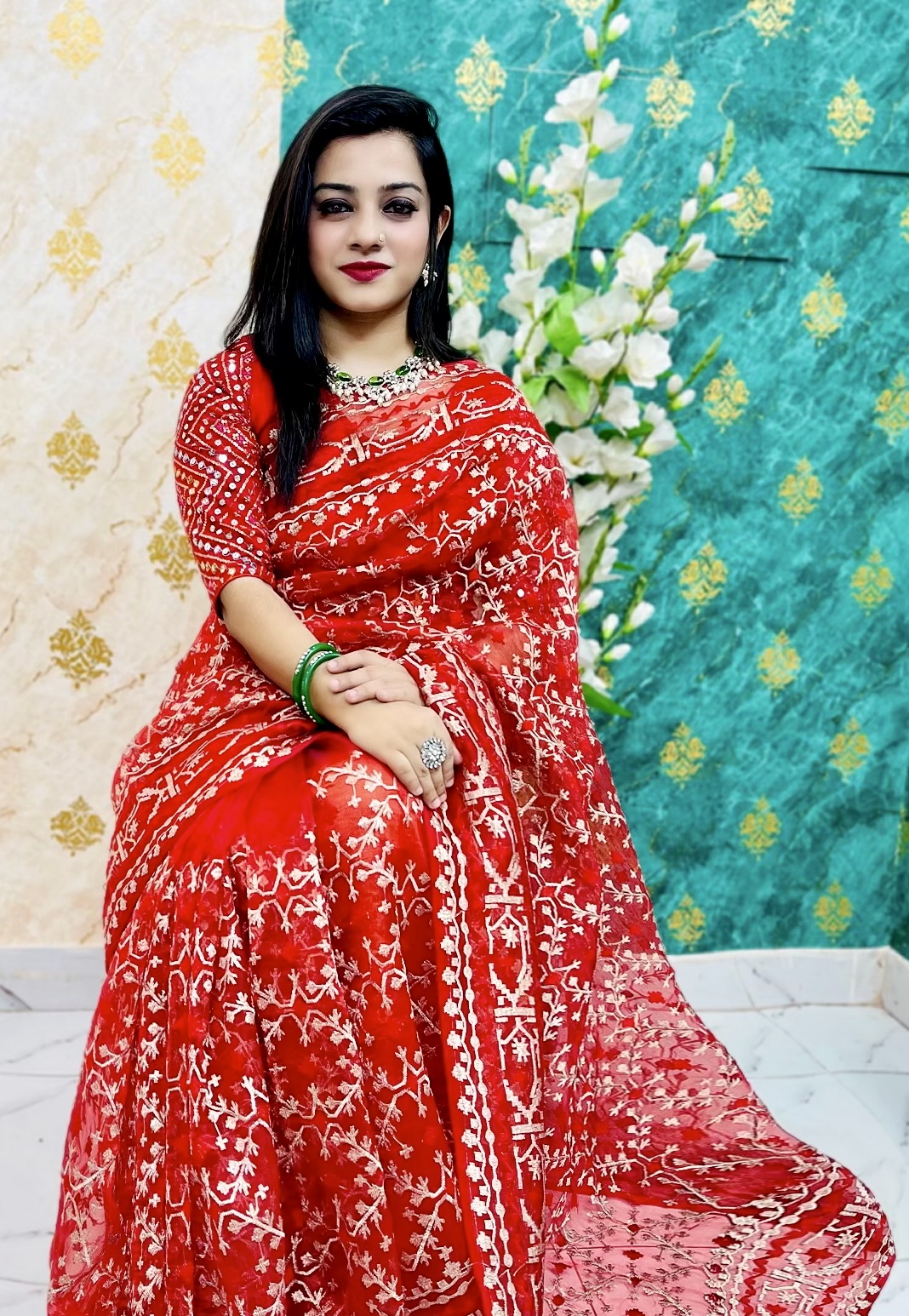 Soft organza saree
